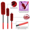 Car cleaning and beauty wheel hub brush, imitation wool fiber rod brush, car gap cleaning brush, large, medium and small wool brush details Picture